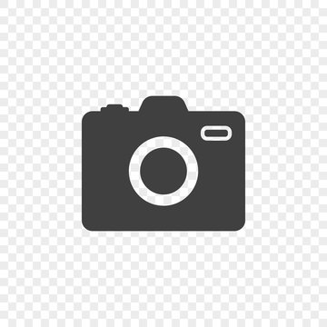 Minimalistic camera icon. Vector on a transparent background