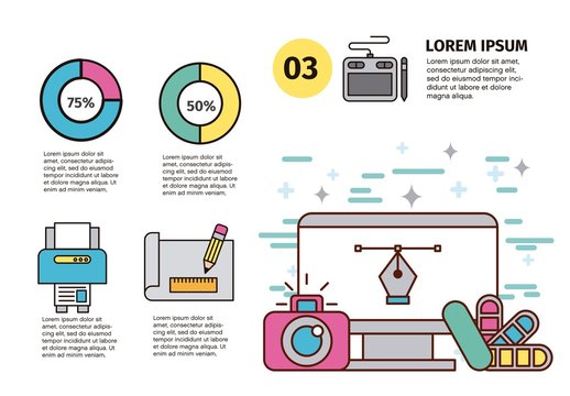 Yellow and Blue Education Learning School Data Infographic Layout