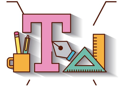 Colorful Creative Design Tools Elements Icons Set