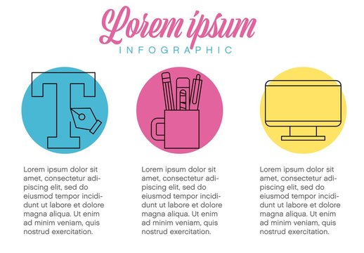 Colorful Flat Design Creative Process Infographic