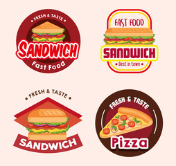delicious fast food icons vector illustration design