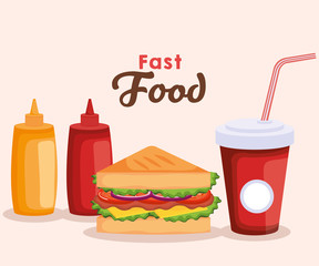 delicious fast food icons vector illustration design