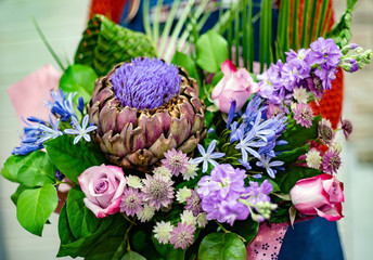 nice bouquet in the hands