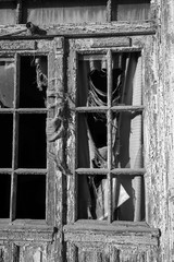 Weathered door of abandoned house, Bulgaria