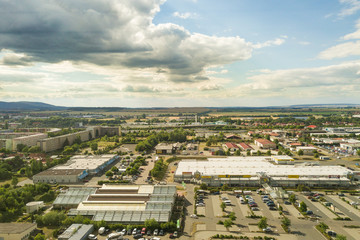 The city of Wernigerode from above ( Harz region, Saxony-Anhalt / Germany ) 