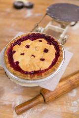 Pie with Rolling Pin in Bakery