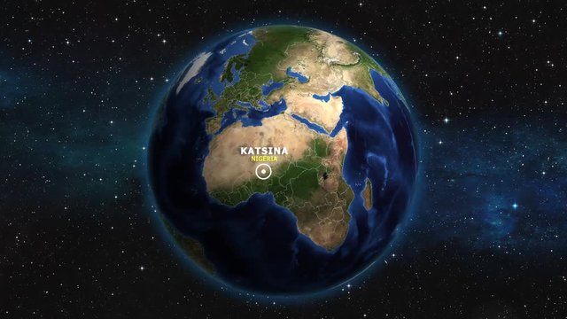 NIGERIA KATSINA ZOOM IN FROM SPACE