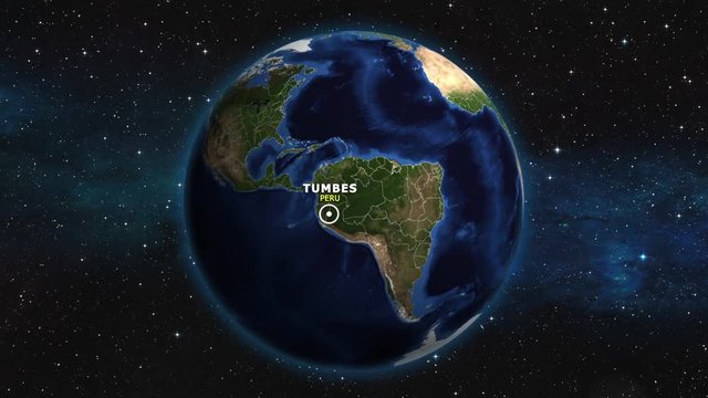 PERU TUMBES ZOOM IN FROM SPACE