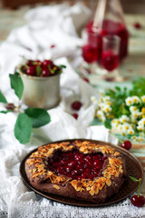 chocolate cherry galette.style vintage
