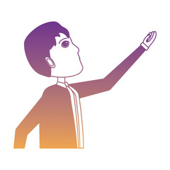 Cartoon businessman over white background, colorful design. vector illustration