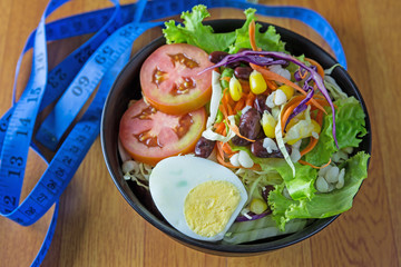 Fresh mixed vegetables salad