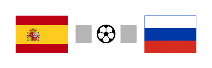 Spain vs Russian Score Sports Background