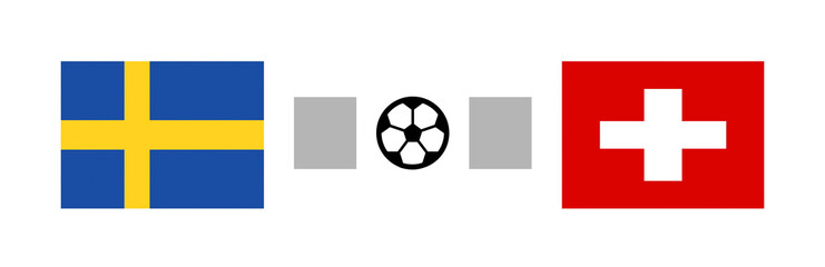 Obraz premium Sweden vs Switzerland Score Sports Background