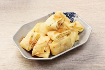 Egg pancake - A popular breakfast dish in Taiwan    