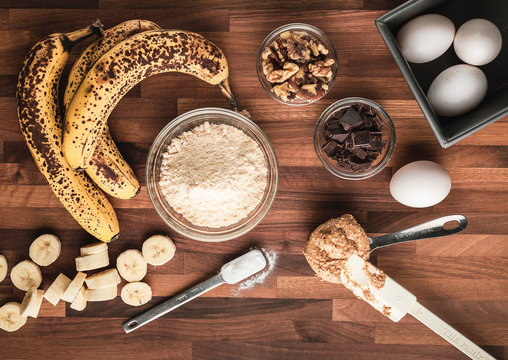 Paleo Grain Free And Sugar Free Banana Bread Ingredients