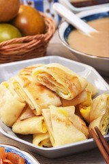 Egg pancake - A popular breakfast dish in Taiwan    