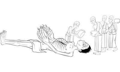  Thai traditional painting, tattoo, cracked colour painting