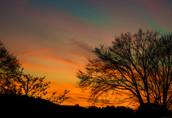 Dark sunset