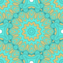 Unique, abstract floral color pattern. Seamless vector illustration. For design, wallpaper, background