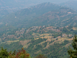 Fototapeta na wymiar Mountain view at Nagarkot, Nepal