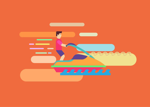 A hydrocycle with an athlete