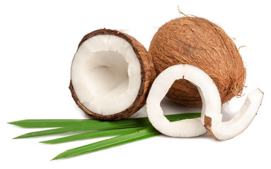 Coconuts isolated on white background