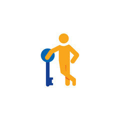 Key Business People Logo Icon Design