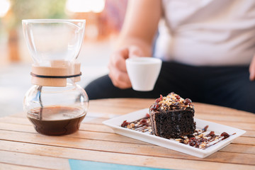 Torta de chocolate y café 
