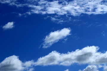 札幌の青い空と白い雲の風景