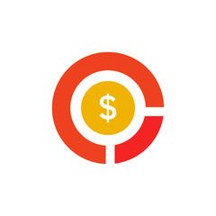 Money Business Strategy Logo Icon Design