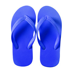 Flip flops blue isolated on white background