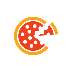 Pizza Food Logo Icon Design