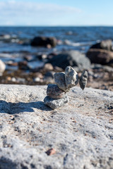 A falling pile of rocks, Finland