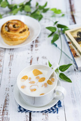 Fresh and healthy breakfast for the morning