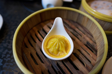 Last Xiao Long Bao - xlb - dimsum - in serving dish
