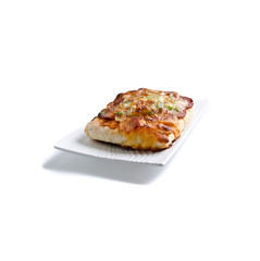 Pizza isolated on white background.