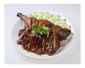 duck. roast duck traditional chinese cuisine