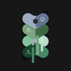 Flat design geometric infographics, arrow shape vector sticker or label, price tags, offer promotion badge, icon design, paper style layout for data graphic visualization step by step process, for