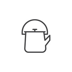 Japanese tea pot outline icon. linear style sign for mobile concept and web design. Ceramic teapot simple line vector icon. Symbol, logo illustration. Pixel perfect vector graphics