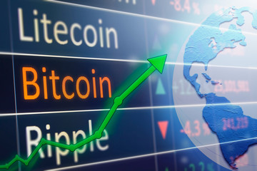 Bitcoin a new global currency for future cryptocurrency age where cryptos and BTC are the new business standard for the planet.  Global currency.