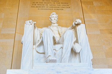 Washington, USA, Monument for Abraham Lincoln.