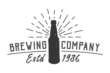 Vintage brewing company logotype concept