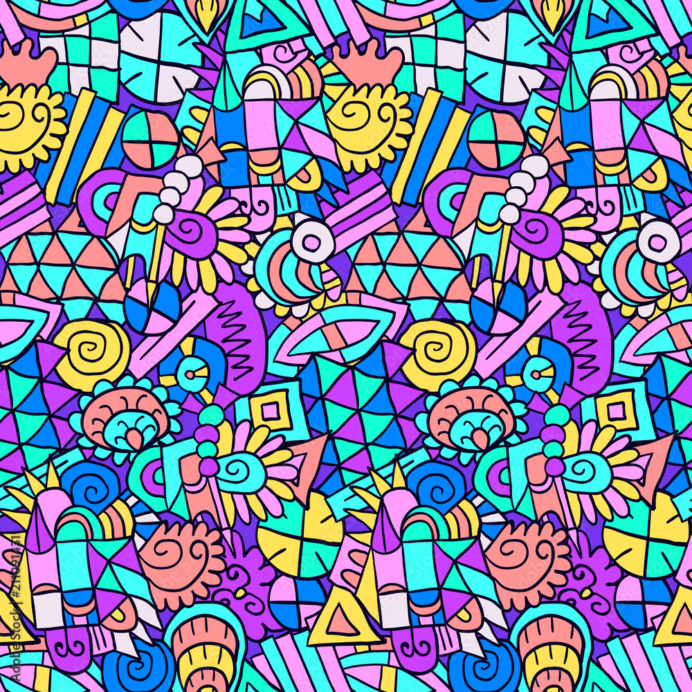 Poster doodle zentangle pattern abstract elements background light 1