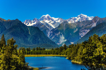 The blue Lake Matheson