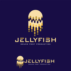 Jellyfish abstract logo vector template