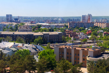 Fototapeta na wymiar Aerial view on the Kharkiv city in Ukraine