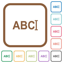 Typing text with cursor simple icons