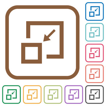 Shrink window simple icons