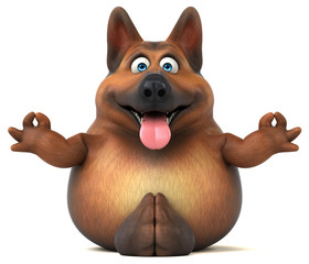 German shepherd dog - 3D Illustration