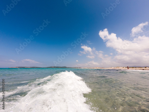 Onde Sulla Spiaggia Di Porto Pino In Sardegna Stock Photo